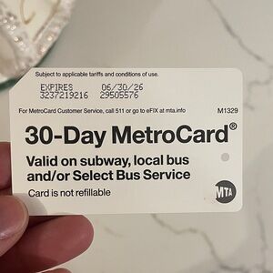 30-Day MetroCard